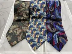 個性派ネクタイ 3本セット(ブランドバラバラです)