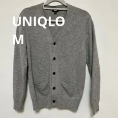 UNIQLO ユニクロ カーディガン Vネック グレー ポケット ボタン M