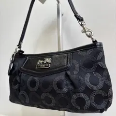 COACH mini shoulder bag Op Art BLACK