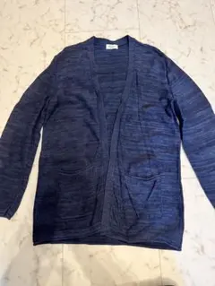 ダークブルー カーディガン Lサイズ