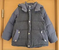 デニム風 ダウン フーディー コート ブリーズ 130