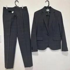 春夏用　レディース　グレー チェック柄 スーツ セット