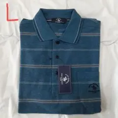 メンズ長袖ポロシャツ　L 　未使用 POLO&RACQUET CLUB ネイビー