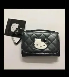 キティちゃん 黒のキルティングポーチ