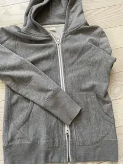 SHIPS グレー フルジップ フード付きパーカー　Sサイズ