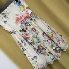 Zara Trafaluc 花柄 シフォン　チューブトップワンピース