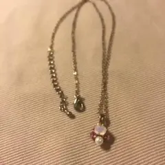 新品♡ ビジュー ピンク ネックレス パール アクセサリー 可愛い ゴールド