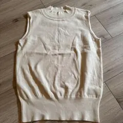 GU ノースリーブセーター S アイボリー