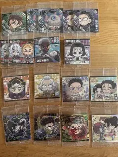 鬼滅の刃 にふぉるめーしょん ディフォルメシール ウエハース 14 17枚セット