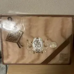 花柄刺繍 アクリルウール毛布 FS-0502 140x240cm