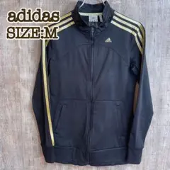 adidas アディダス トラックジャケット 黒 M 金刺繍