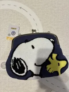 スヌーピー がま口ショルダーバッグ ネイビー　未使用