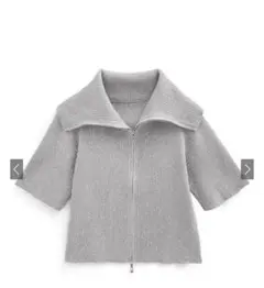 GRL ラメニットダブルジップトップス