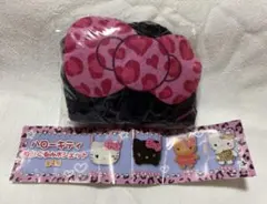 ハローキティ ぬいぐるみポシェット ピンク&ブラック 1個