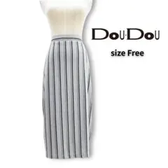 未使用品 DouDou ストライプジャージスカート フリー(W62～68cm)