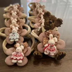 トリミングチョーカーチェックウサギちゃん １０個（オーダー不可）