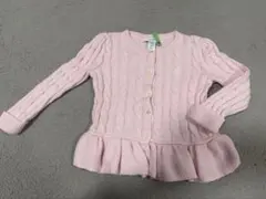 ラルフローレン　ピンク ケーブルニット カーディガン