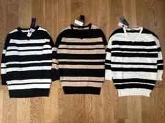 新品　INGNI(イング)イレギュラーボーダーチュニック／ニット　3点セット