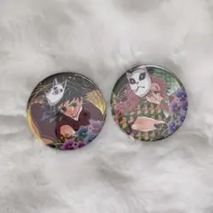 鬼滅の刃 冨岡義勇＆錆兎 コレクション缶バッジ プチ 子供時代 - メルカリ