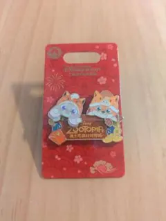 上海ディズニー 春節 ズートピア ピンバッジ ニック ジュディ