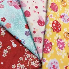 No.4007 和柄☆ハギレセット☆和風綿生地