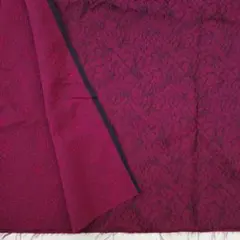 146cm巾×160cm 和柄生地 ワインレッド花柄