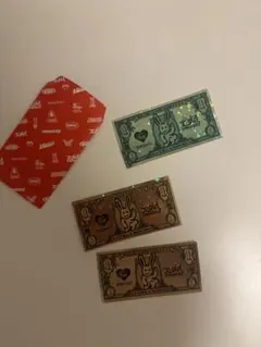 X-girl&MOUSSYうさぎキャラクターお金シール3枚セット