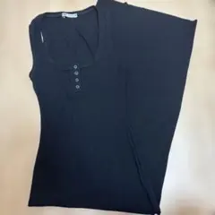 ZARA ブラック ノースリーブ ワンピース S