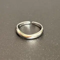 シルバー925 メンズ シンプル シルバー 指輪 オープンリング silver