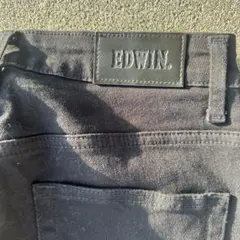 EDWIN ブラックデニム スリムフィット GEV306 アンクル