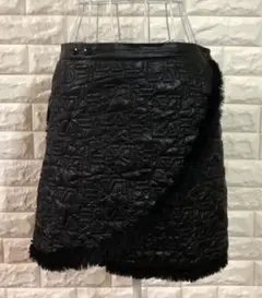 美品　FILA ゴルフ　リバーシブル　巻きスカート　黒