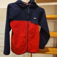 patagonia フリースジャケット サイズ10 ネイビー/レッド