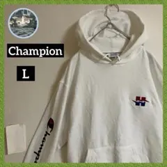 チャンピオン Champion スリーブロゴ 刺繍目玉 フーディー パーカー