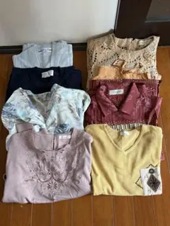 シニア服まとめ売り　ミセス　ワンピース　トップス　M〜L 夏〜秋服　7点セット