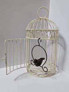 ディクラッセ 廃盤 鳥かご ペンダントライト 小鳥2羽 グリーン