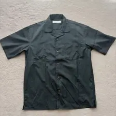グリーンレーベルリラクシング　オープンカラー半袖シャツ　ダークグリーン
