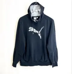 PUMA フード付きブラックパーカー Lサイズ