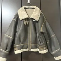 ダズリン　ボアブルゾン/ムートン　ダークブラウン