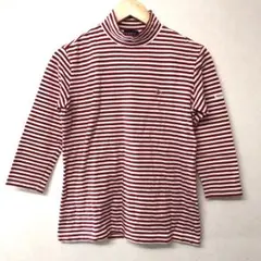 Pearly Gates パーリーゲイツ モックネック ストライプ トップス