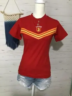 バクプリ★old adidas★Y2K 平成ギャル sports ちびT ピチT