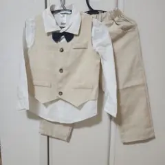 クリーニング済！チェック柄セレモニースーツ 110