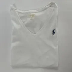 Polo Ralph Lauren ホワイト Vネック Tシャツ