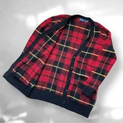 POLO RALPH LAUREN チェック　ロングカーディガン　アルパカ　羊毛のサムネイル