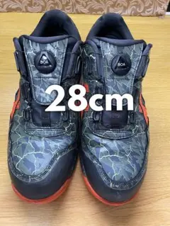 ASICS BOA安全靴 迷彩柄マントグリーン／ハバネロ 限定カラー【送料込み】 ASICS BOA安全靴 迷彩柄マントグリーン／ハバネロ 限定カラー 26cm