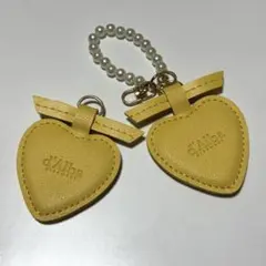 美品 d'Alba ダルバ ハートミラー チャーム 鏡 ノベルティ コンパクト