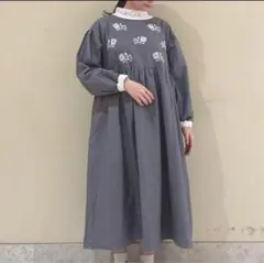 サマンサモスモス リサイクルコットン刺繍ワンピース