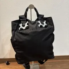 【美品】ear イアパピヨネ 樹脂パーツ 撥水リュック トート 2way