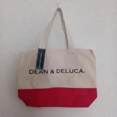 【タグ付き未使用】DEAN & DELUCA トートバッグ ベージュ/レッド