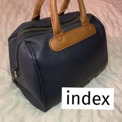 index インデックス　ネイビー ハンドバッグ　トートバッグ　ボストン型のサムネイル