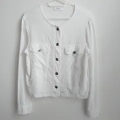 hagumu ノーカラージャケット ホワイトのサムネイル